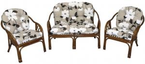 AMPO обивочная подушка из ротанга Bahama, комплект из ротанга, стул, садовая скамейка, подушка из ротанга, бежевый