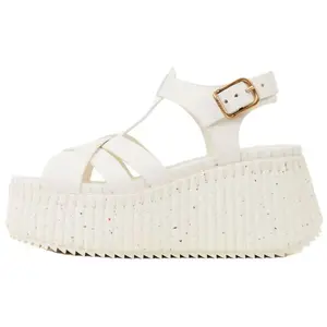 Женские босоножки на танкетке Nama Chloé, White