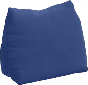 Подушка для спины , цвет полицейский синий, 45 x 20 x 35 см, вельветовая ткань vidaXL