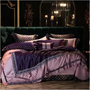 YUSIWOAL Комплект постельного белья из сатина с вышивкой пэчворк