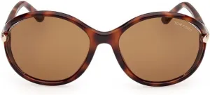 Коричневые солнцезащитные очки Tom Ford FT1090, 53e - Blonde Havana - Brown