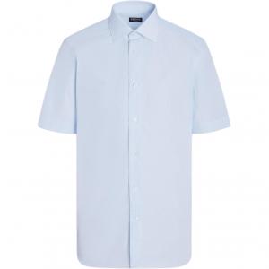 Ermenegildo Zegna Рубашка Zegna SS25 мужская светло-голубая