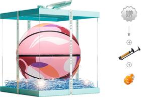 LINING Резиновый баскетбольный мяч pink purple white размер 5/размер 7 тренировочный для детей