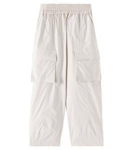 Брюки из смесовой хлопчатобумажной ткани Monnalisa, экрю