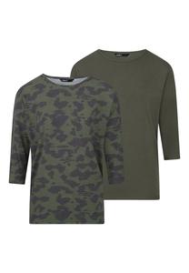 Топ с длинными рукавами GLAMOUR 2 PACK ONLY, хаки