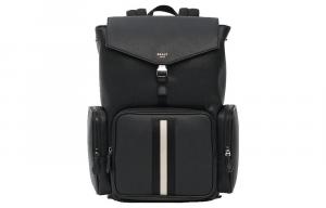 BALLY Чёрный большой рюкзак из переработанного нейлона для мужчин