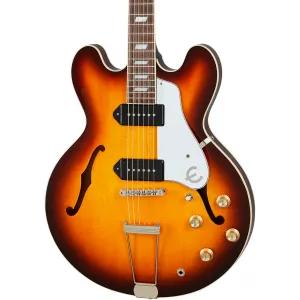 Электрогитара Epiphone USA Casino с полым корпусом, винтажный окрас Burst