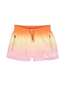 Givenchy Kids шорты с кулиской и логотипом, оранжевый