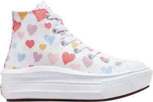 Кроссовки Converse Chuck Taylor All Star Move High PS Always On Hearts, белый