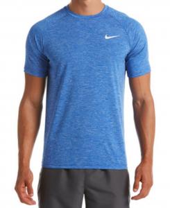 Футболка Nike Hydroguard Dri-fit Stretch UPF 40+ Heather Rash Guard, ярко-синий