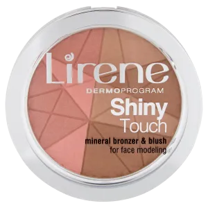 Lirene Shiny Touch бронзер с минеральными румянами в камне для моделирования овала лица, 9 г