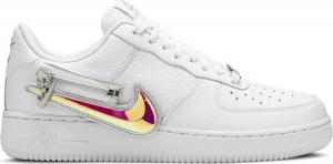 Кроссовки Nike Air Force 1 '07 Premium 'Zip Swoosh - White', белый