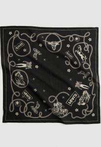 Шарф Levi's RANCHERS BANDANA, Black/Black