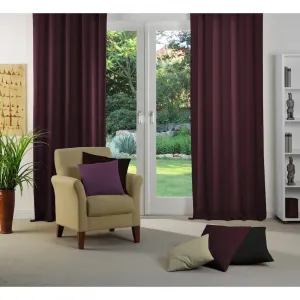 Штора Newbury с присборенной лентой, 1 шт. Wirth, Aubergine