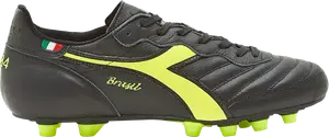 Бутсы Brasil Made in Italy OG LT+ MDPU Black Fluorescent Yellow, черный