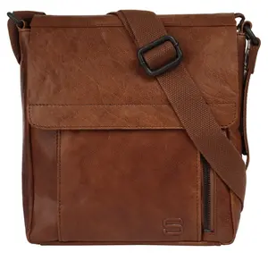 Сумка через плечо Spikes & Sparrow, натуральная кожа, цвет Cognac