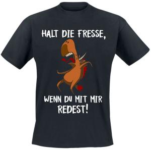 Футболка Funshirt Halt die Fresse , wenn du mit mir redest!, черный
