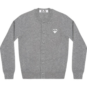 Кардиган Comme des Garçons PLAY Heart Cardigan 'Light Grey', серый