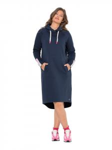 LAURASØN Темно-синее миди-платье