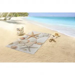 Пляжное полотенце Cote микрофибра, велюр, пляжное полотенце, впитывающее, легкое, 100x180 Good Morning, песочный