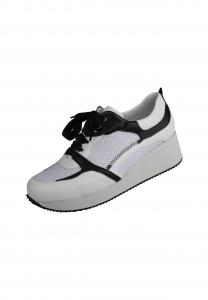 Туфли Nala на шнуровке шириной H Lei, черно-белый