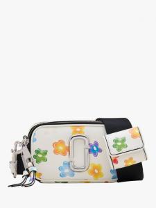 Кожаная кросс-боди сумка The Snapshot Wild Daisy Marc Jacobs, White Multi