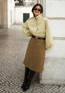 Куртка средней летней коллекции с закругленными рукавами Na-Kd, Beige