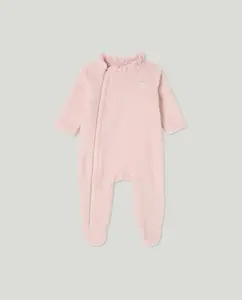 Базовая однотонная коралловая пижама для маленькой девочки Cotton Juice, розовый