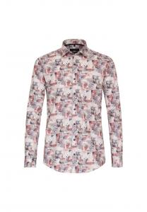 Рубашка для отдыха с принтом свободного покроя Casamoda, красный