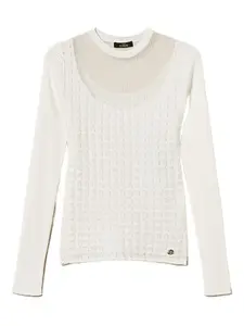 Полупрозрачный свитер Twinset, белый
