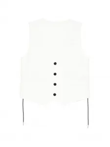 Блейзер без рукавов с V-образным вырезом Sacai, белый