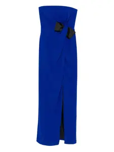 Платье миди Natalie с бантом TARIK EDIZ, синий