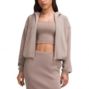 Lululemon Женское укороченное пальто Softstreme, Earthen Gray/TPTC