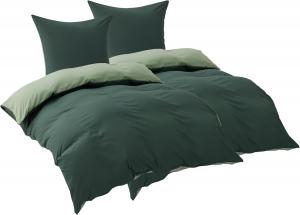 Комплект постельного белья Bedsure, 4 предмета, 135х200/80x80 см, зеленый/темно-зеленый