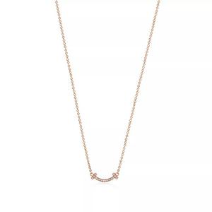 Кулон с цепочкой Tiffany & Co. Smile, розовое золото с бриллиантами