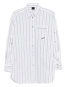 Рубашка с полосатым узором и карманом Pinko, белый