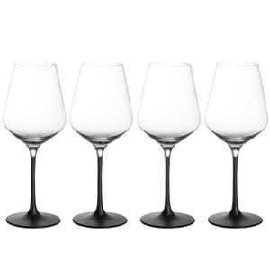 Набор бокалов Villeroy & Boch Manufacture Rock для белого вина, 120 мл, 4 шт, черный/прозрачный