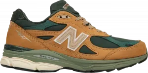 Кроссовки New Balance Teddy Santis x 990v3 Made in USA 'Tan Green', загар