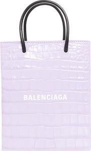 Сумка Balenciaga Shopping Phone Shoulder Bag Lilac/White, фиолетовый