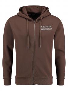 Key Largo Худи на молнии 'Path' в коричневом цвете