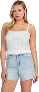 GUESS Женский свитер-майка Eco Khloe с камнями, Pure White