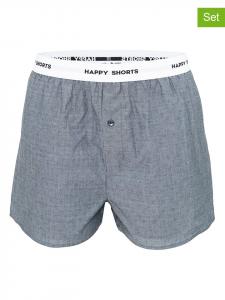 Happy Shorts Комплект из 3 штук: боксерские шорты синего, серого и черного цвета