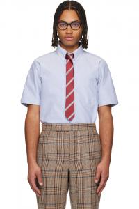 Рубашка Оксфорд с коротким рукавом Thom Browne, синий