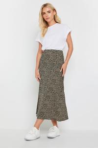 Юбка мидакси с анималистичным принтом Pixiegirl Petite, черный