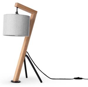Настольная лампа Paco Home Gallow Tl Canvas, серый - дерево