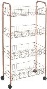 Тележка Metaltex "Аскона", 4 уровня 41х86х21 см, медный