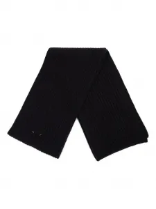 Кашемировый шарф в рубчик MAISON MARGIELA, черный