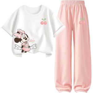 Повседневный спортивный комплект из 2 предметов для детей 3-7 лет Disney, нежно-розовый