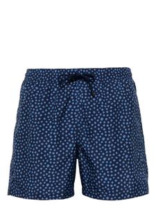 Canali плавки-шорты с геометричным узором, синий