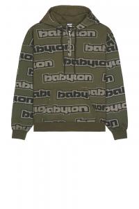 Худи с полным принтом Babylon, olive